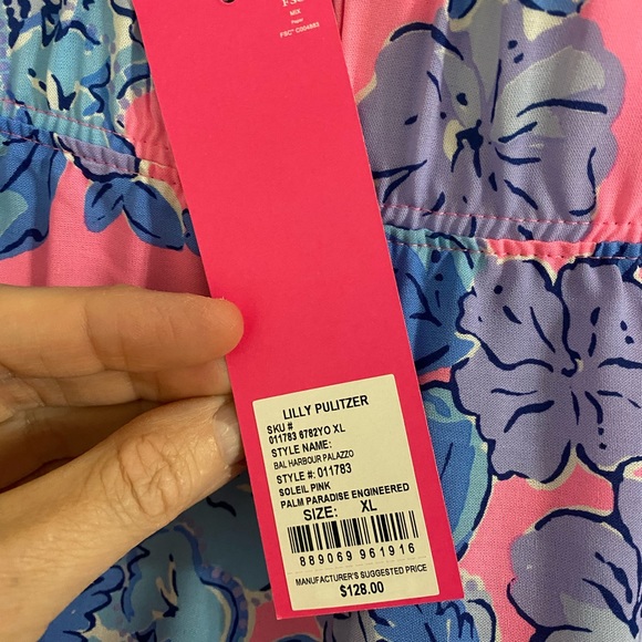 BNWT Lilly Pulitzer palazzo pants.  💙💗 - Picture 2 of 6